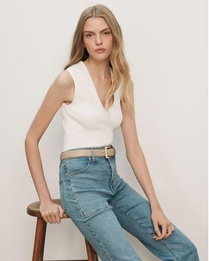 Veronica Beard Sid Sleeveless Pullover - White