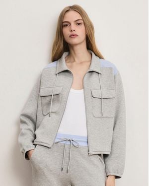 Veronica Beard Stellant Stretch-scuba Jacket - Gray