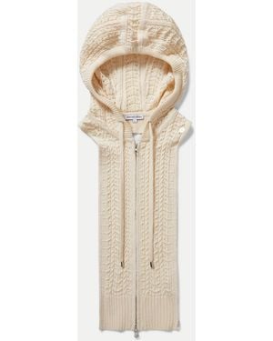 Veronica Beard Wickham Knit Hoodie Dickey - Natural