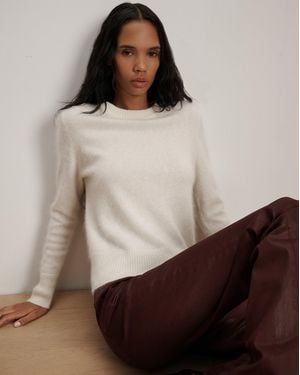 Veronica Beard Pippen Brushed Cashmere Pullover - Brown