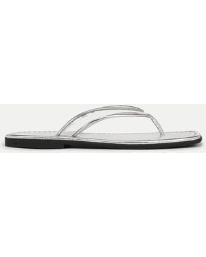 Veronica Beard Clea Jelly Flip-flop Sandal Silver Clear - White