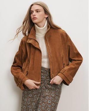 Veronica Beard Bateman Suede Jacket - Brown