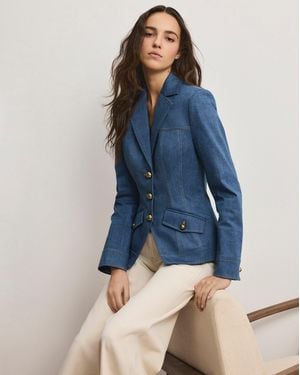 Veronica Beard Randy Denim Dickey Jacket - Blue