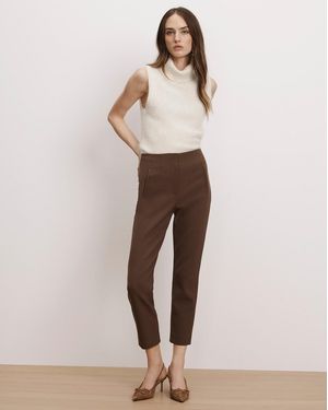 Veronica Beard Stila Slim Pant - Brown