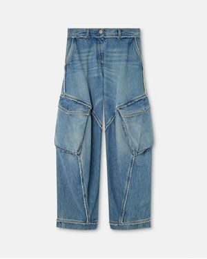 Versace Low-Waist Cargo Jeans - Blue