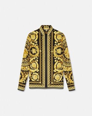 Versace Heritage Barocco Print Shirt - Yellow