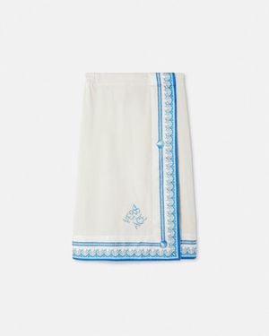 Versace Toalla De Baño Envolvente Underwater Barocco - Azul