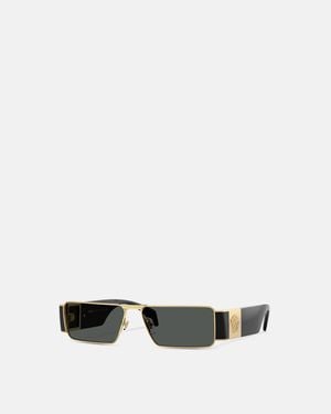 Versace Medusa Plaque Rectangular Sunglasses - White