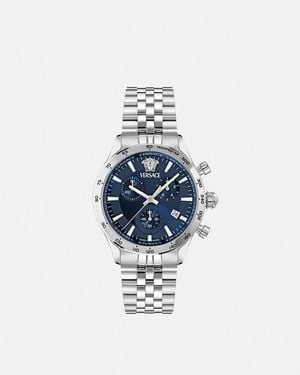 Versace Hellenyium Chrono Petite Watch - Blue