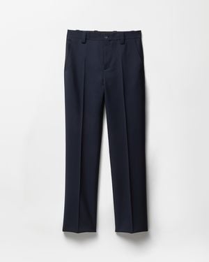 Versace Wool-Mohair Slim Formal Trousers - Blue