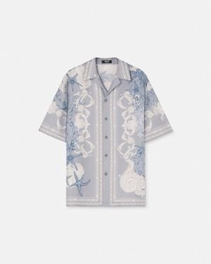 Versace Barocco Sea Silk Shirt - Blue