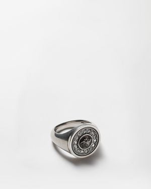 Versace Medusa Bague À Cristaux - Blanc