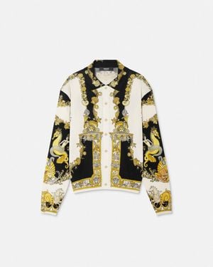 Versace Shirt With 'Coral Theatre' Print - Yellow
