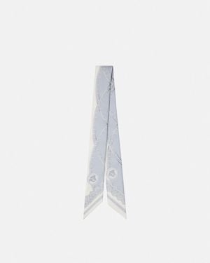 Versace Cravate Foulard En Soie La Coupe Des Dieux - White