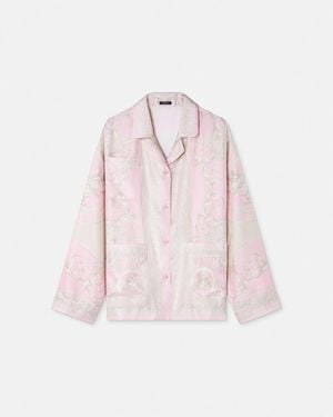 Versace La Coupe Des Dieux Oversized Silk Shirt - Pink