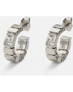 Versace Greca Earring - White