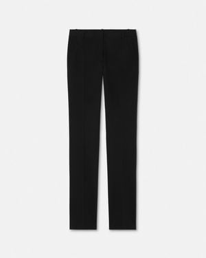 Versace Wool Gabardine Slim-Fit Pants - Black