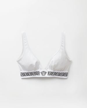 Versace Cotton-Jersey Bralette - White