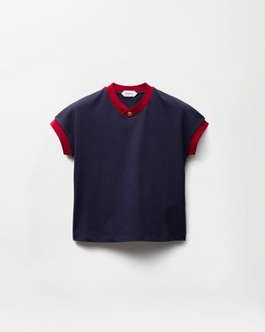 Versace Stretch Cotton-Jersey T-Shirt - Blue