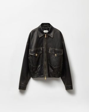 Versace Nappa Blouson - Black