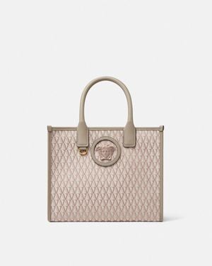 Versace V Allover La Medusa Small Tote Bag - Natural