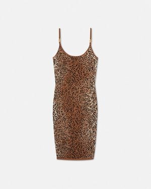 Versace Dress With Animal Motif - Brown
