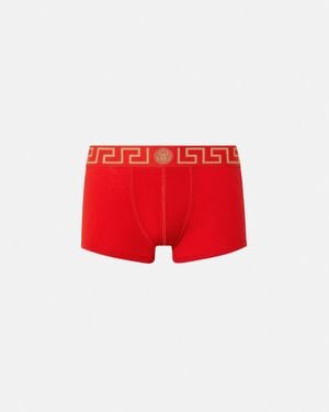 Versace Unterhose Mit Greca-Bordüre - Rot