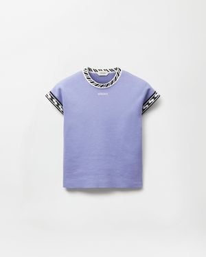 Versace Cotton Knit T-Shirt - Blue