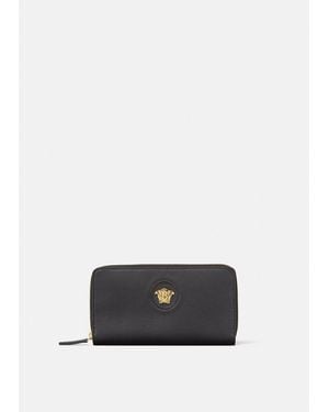 Versace La Medusa Leather Wallet - White