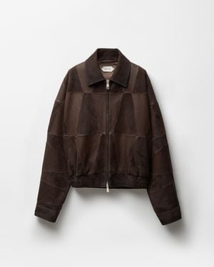 Versace Leather Blouson - Brown