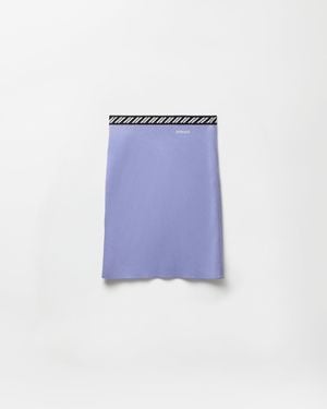 Versace Cotton Knit Mini Skirt - Blue
