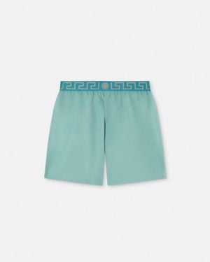 Versace Greca Border Boardshorts - Blue