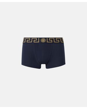 Versace Cotton-Jersey Trunks - Blue