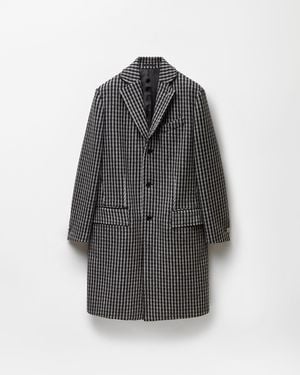 Versace Abrigo De Lana Y Cachemir En Jacquard - Gris