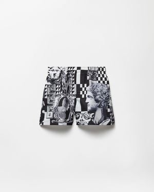 Versace Bedruckte Boardshorts - Weiß