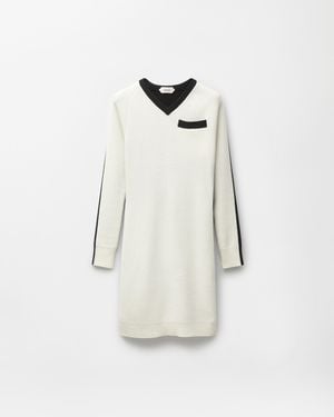 Versace Wool & Cashmere Knit Mini Dress - White