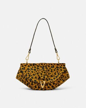 Versace Borsa A Spalla Cheetah Virtus - Metallizzato