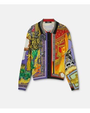 Versace Printed Silk Twill Regular Shirt - Multicolour