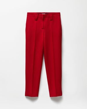 Versace Hose Aus Grain-De-Poudre-Wolle - Rot