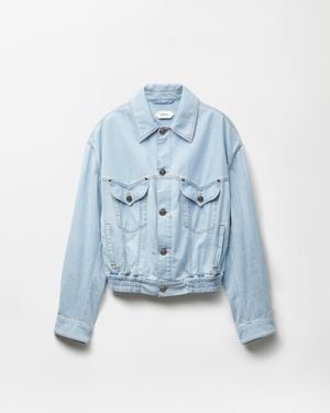 Versace Chambray Denim Blouson - Blue