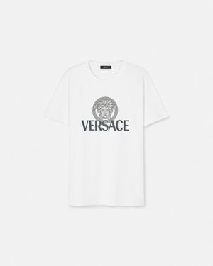 Versace T-Shirt Con Logo Medusa - Bianco