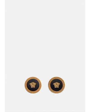 Versace Boutons De Manchette Medusa En Émail - White