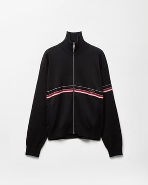Versace Felpa Con Zip - Nero