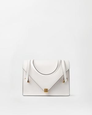 Versace Severine Bolso De Hombro De Piel - Blanco