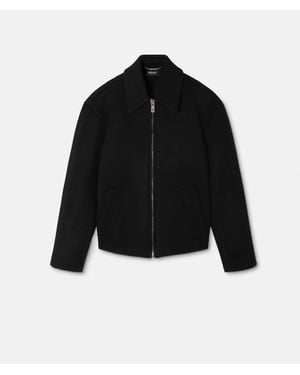 Versace Wool-Cashmere Zipped Blouson - Black