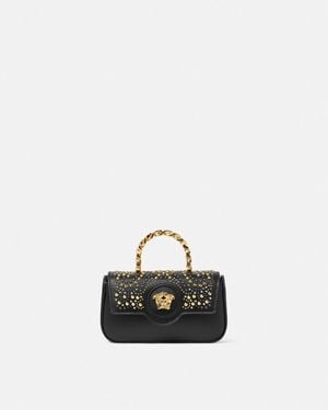 Versace Mini Borsa Con Borchie La Medusa - Nero