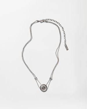 Versace Bright Medusa Crystal Necklace - White