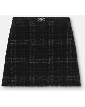 Versace Tweed Cotton Mini Skirt - Black