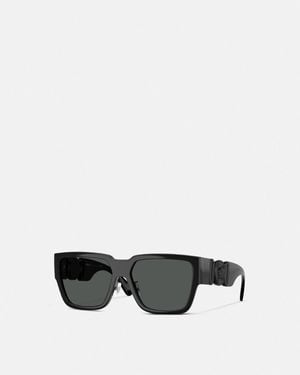 Versace Medusa Biggie Low-Bridge-Sonnenbrille - Weiß