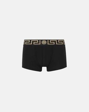 Versace Cotton-Jersey Trunks - Black
